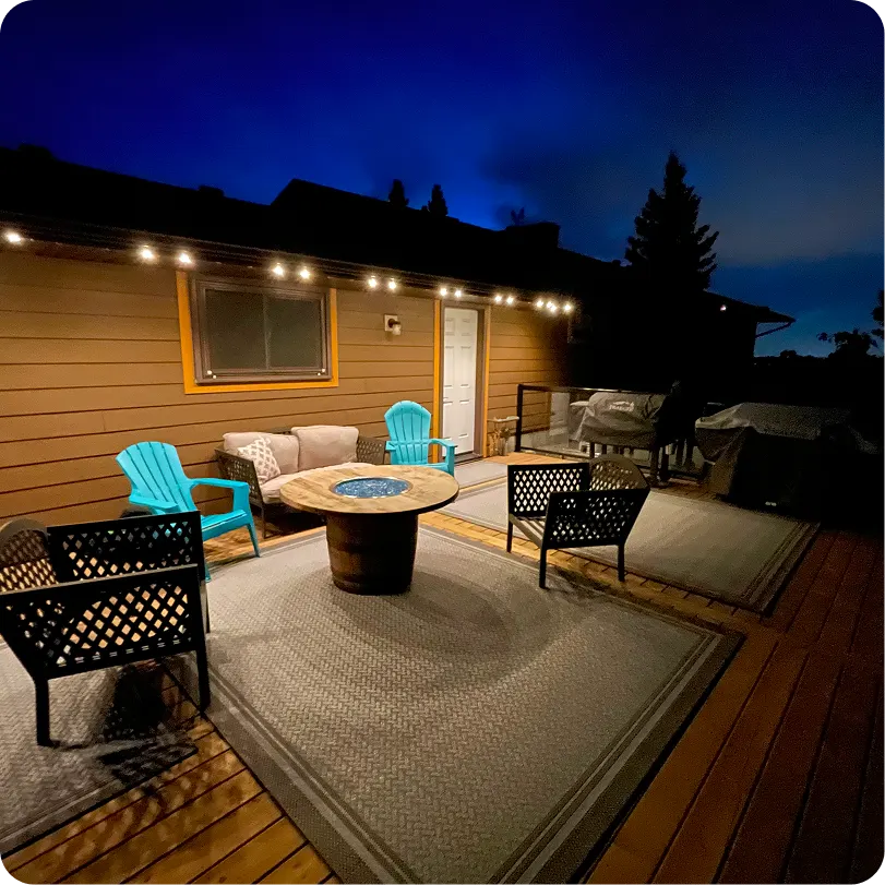 Permanent outdoor LED lighting installed on a Western Canada home — project photo 1