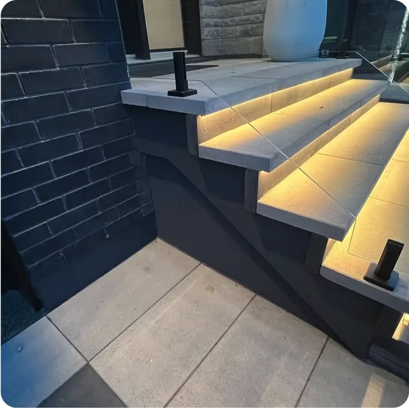 Permanent outdoor LED lighting installed on a Western Canada home — project photo 3