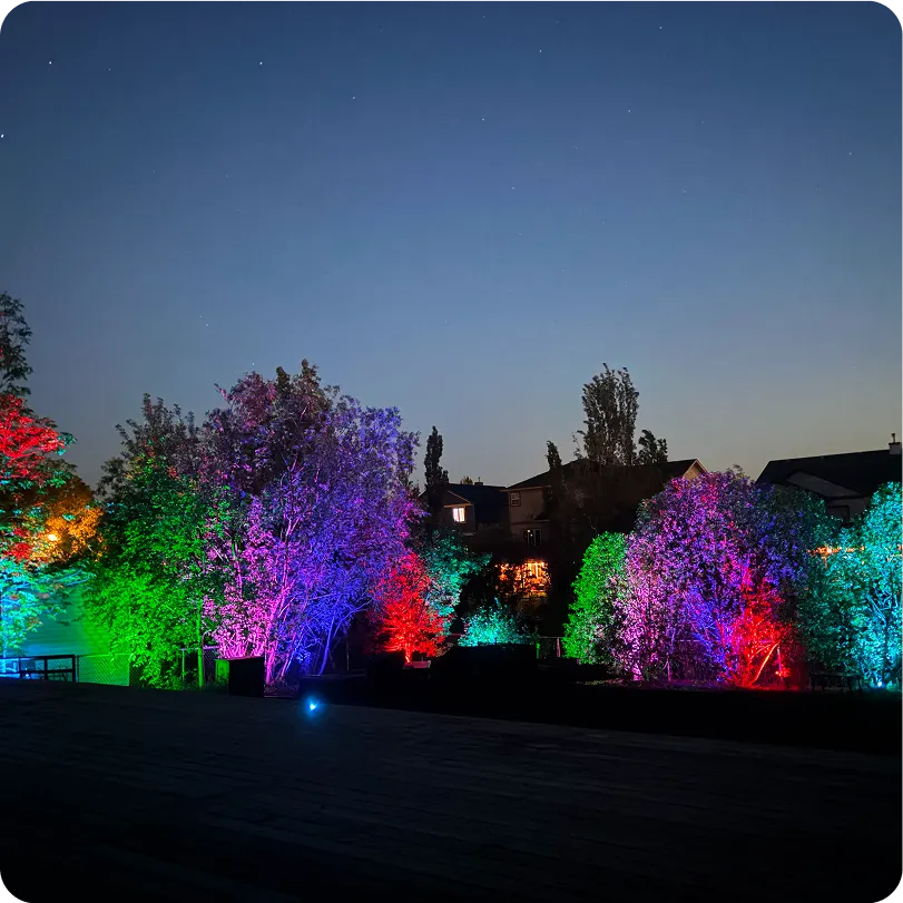 Permanent outdoor LED lighting installed on a Western Canada home — project photo 4