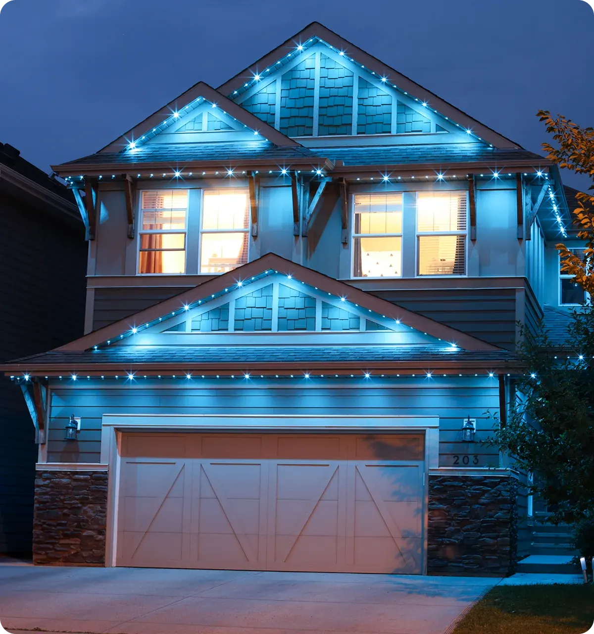 Architectural Lighting installed on a Western Canada home