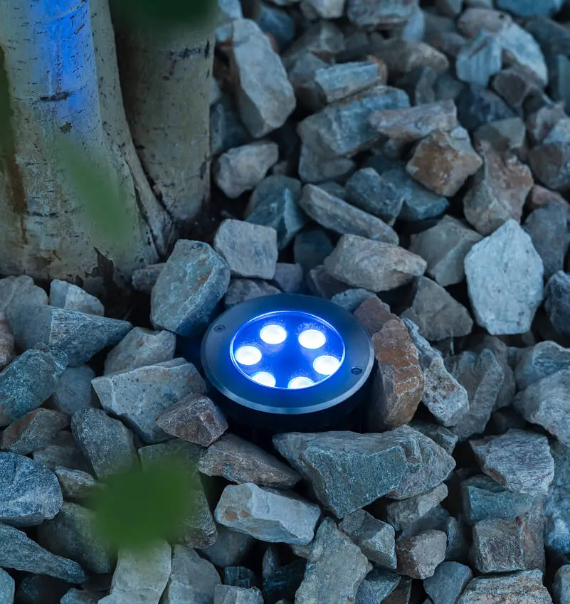 In-ground Light shown in use on a Western Canada property