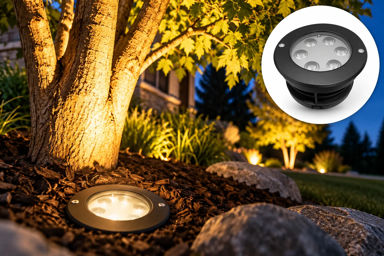 In-ground Light — permanent outdoor LED fixture