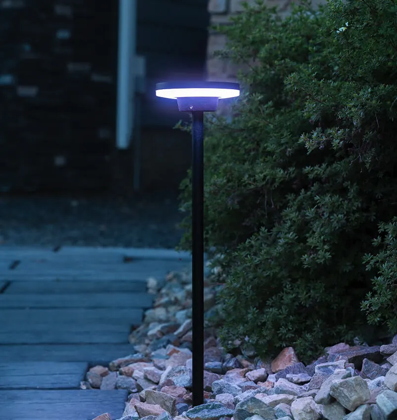 Modern Pathway Light shown in use on a Western Canada property
